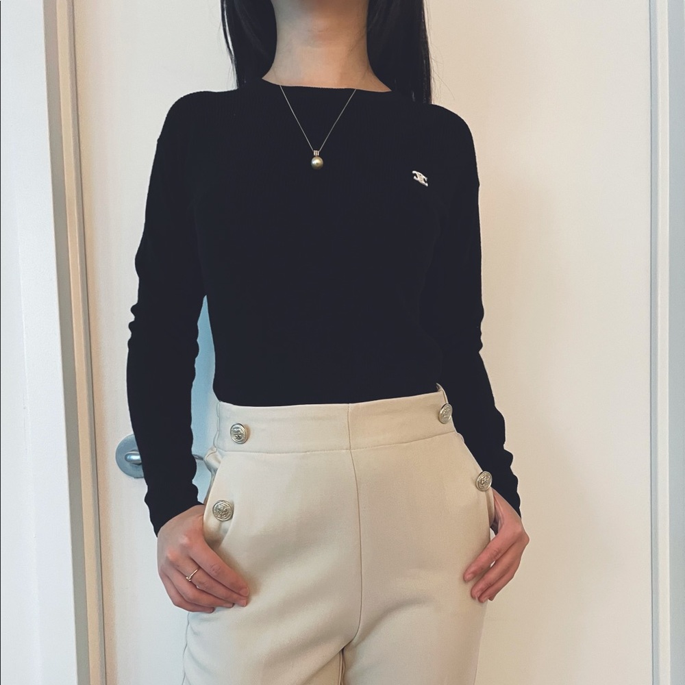 [SOLD] Celine Wool Sweater in Black (Sz S)
